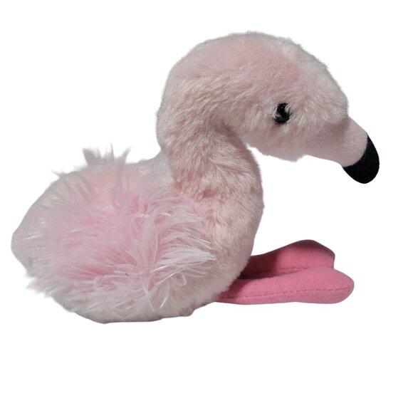 Aurora Fancy Pals Pink Flamingo Purse 7 inch Plush Handbag Stuffed Animal Bag - Picture 5 of 8